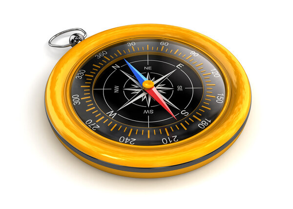 Золотой винтажный компас
