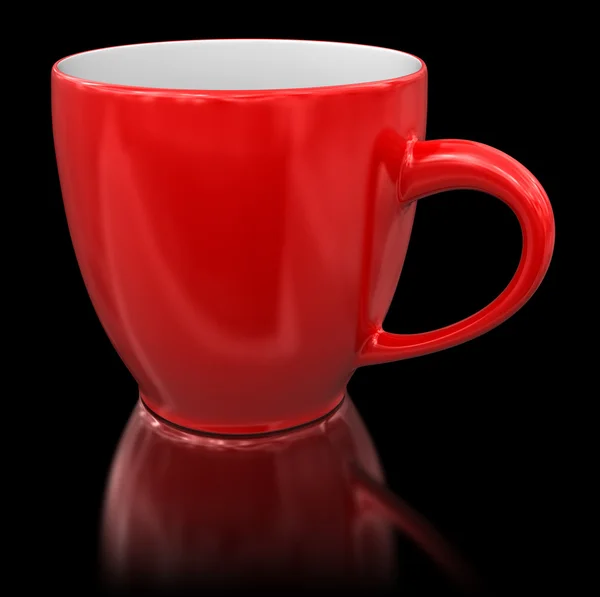 Leere rote Tasse — Stockfoto