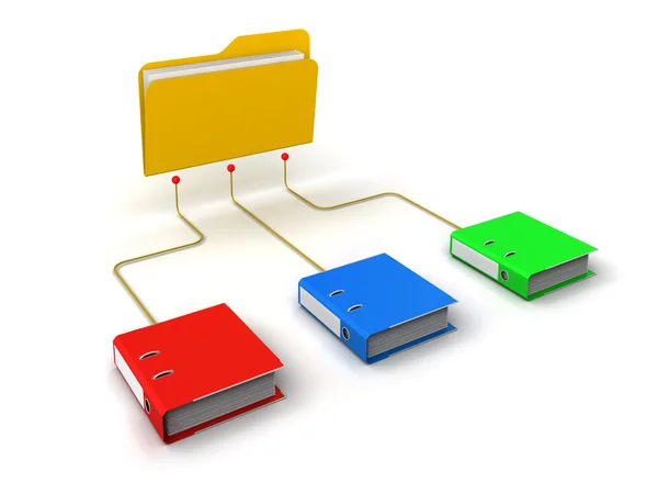 Folders Network Structure — Stock Photo, Image