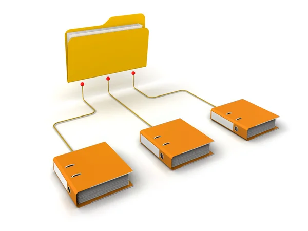 Folders Network Structure — Stock Photo, Image