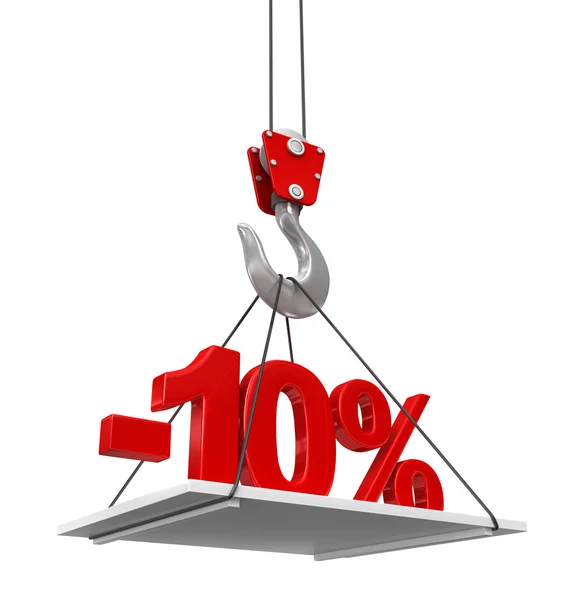 Percent On Crane Hook — Stock Photo, Image