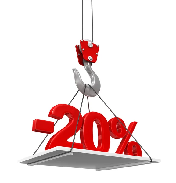 Percent On Crane Hook — Stock Photo, Image