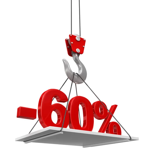 Percent On Crane Hook — Stock Photo, Image