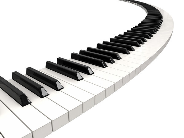 Piano keyboard wave