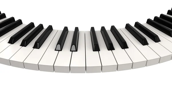 Piano keyboard wave — Stock Photo, Image