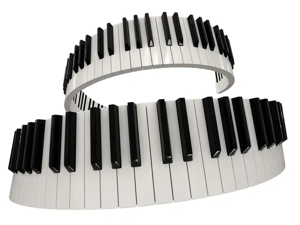 Piano keyboard våg — Stockfoto