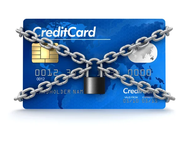 Credit Card and lock — Stock Photo, Image