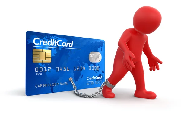 Uomo e carta di credito — Foto Stock