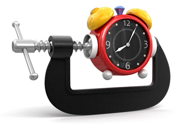 Reloj despertador en pinza — Foto de Stock