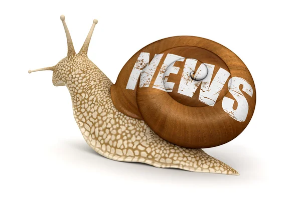 News Snail — Stock Photo, Image