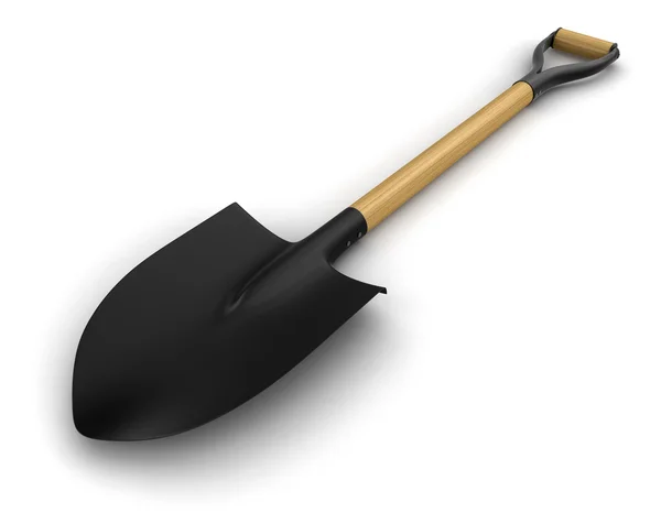 Black shovel — Stock Photo, Image