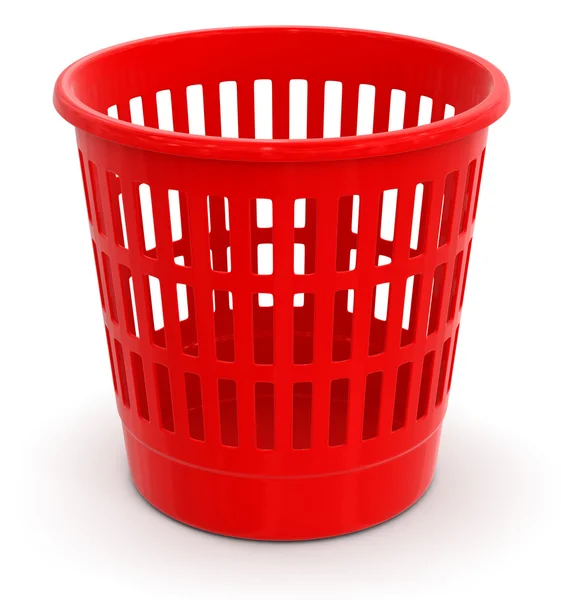 Cubo de plástico rojo — Foto de Stock