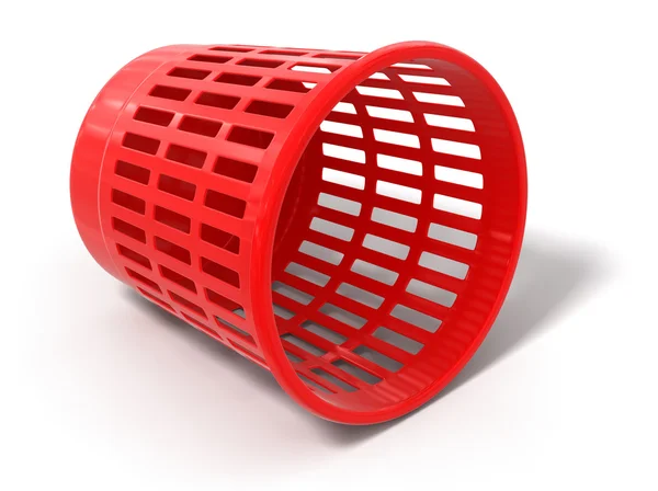 Red plastic bucket — Stock Photo, Image