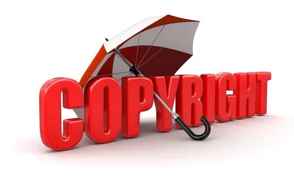 Copyright under umbrella — Stock Photo, Image