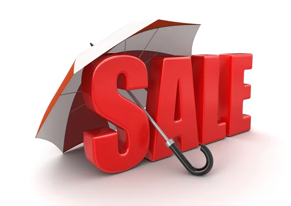 Sale uder umbrella — Stock Photo, Image