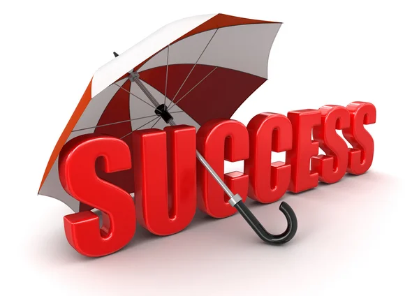 Success uder umbrella — Stock Photo, Image