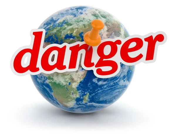 Danger and planet — Stock Photo, Image