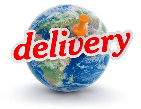 Globe and Delivery — Stock Photo, Image