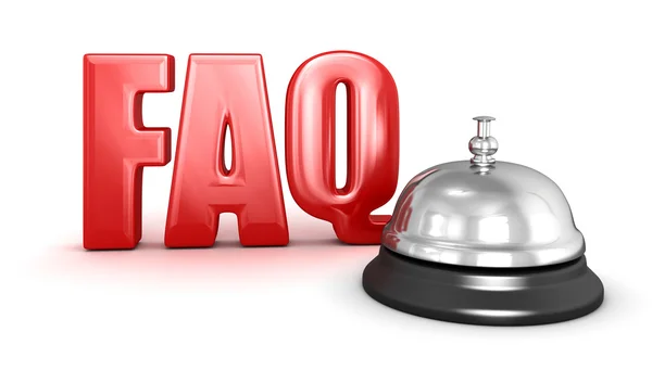 Service bell and FAQ — Stock Photo, Image