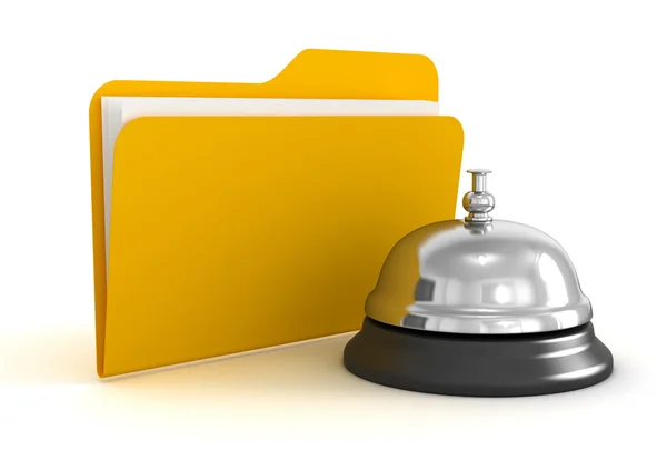 Usługi dzwon i folderu — Zdjęcie stockowe