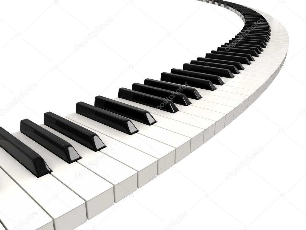 Piano keyboard wave