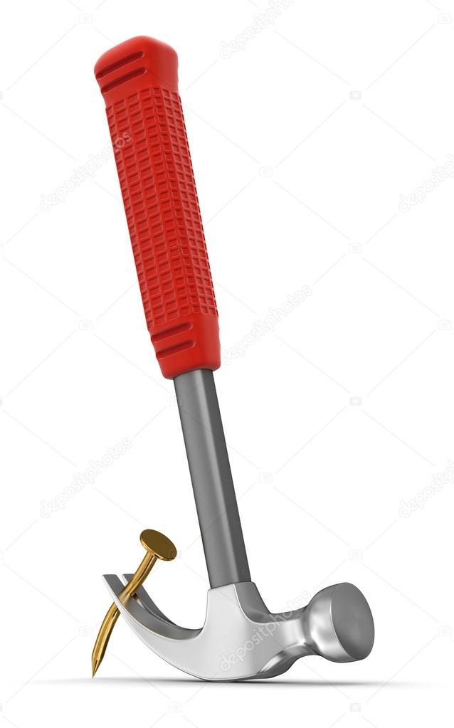Hammer pulls nails