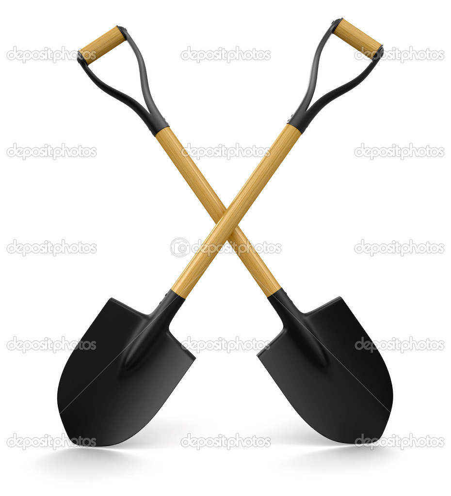 Two black shovels