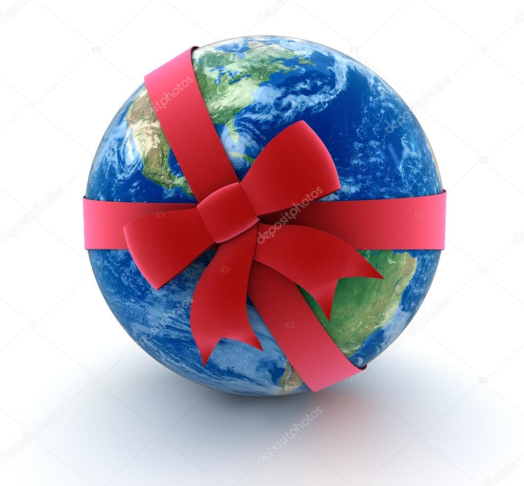 globe world gift bow concept stock photo 169 panama555 word gift