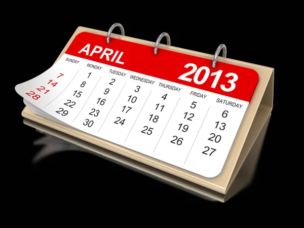Kalender april — Stockfoto