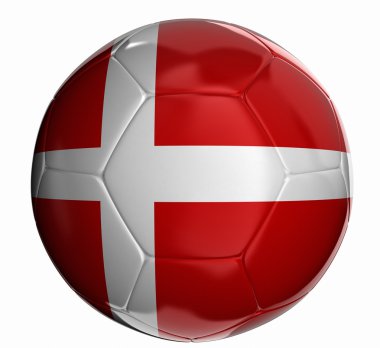 Danimarka bayrağı futbol topu