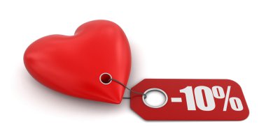 kalp etiketli - yüzde 10