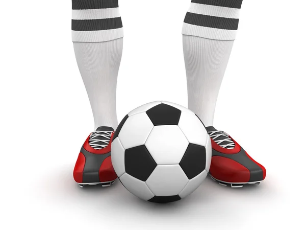 Man with a soccer ball — Stock Photo, Image