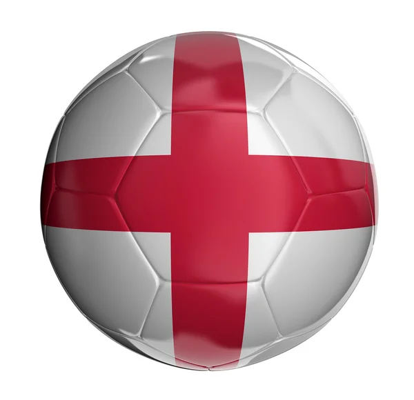 Soccer ball with English flag — Stock Photo, Image