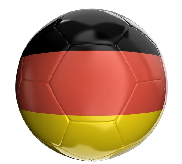 Soccer ball with German flag — Stock Photo, Image