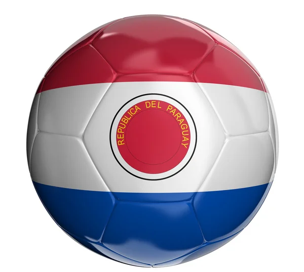 Voetbal met de Paraguayaanse vlag — Stockfoto