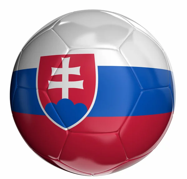 Soccer ball with Slovak flag — Stock Photo, Image