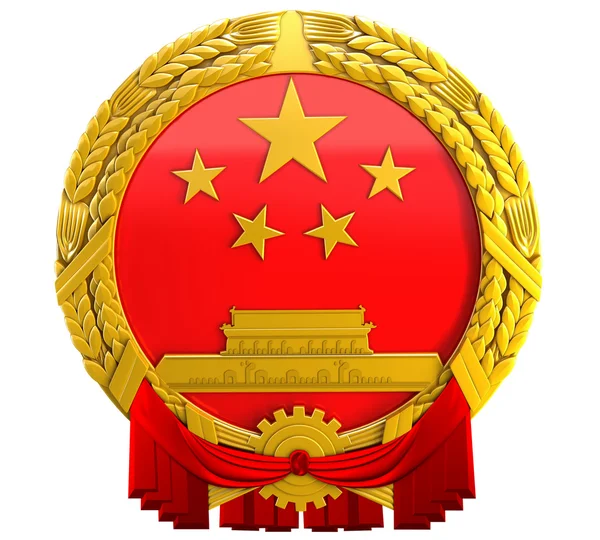 3D Chinese coat of arms — Stock Photo, Image