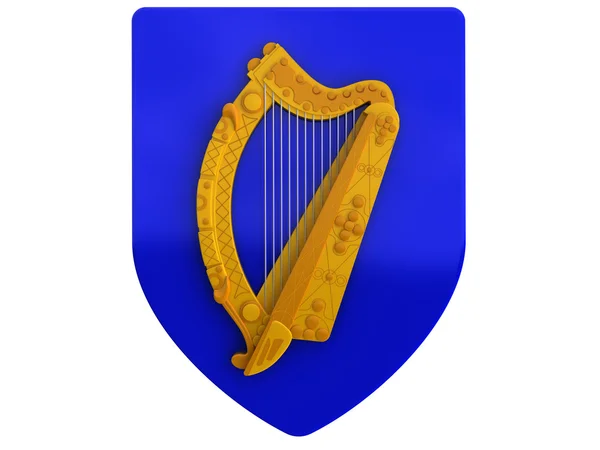Escudo de armas irlandés 3D — Foto de Stock