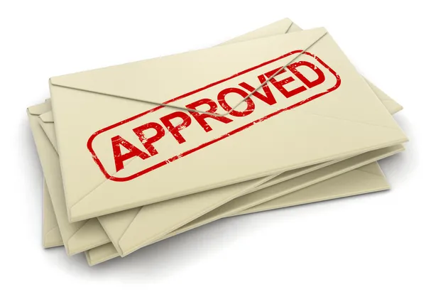 Approved letters — Stock Photo, Image