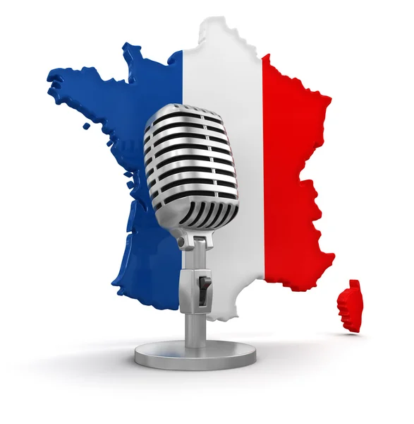 Microphone et France — Photo