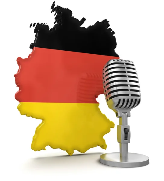 Microphone and Germany — Stock Photo, Image