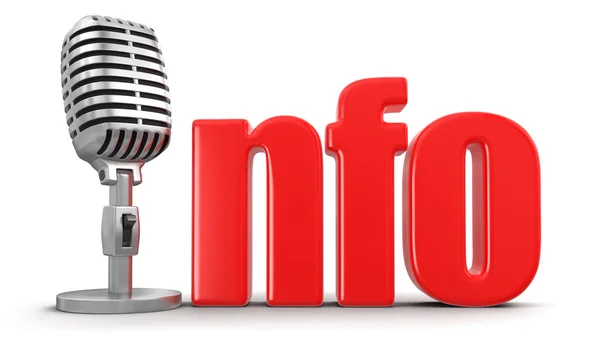Info with Microphone — Stock Photo, Image