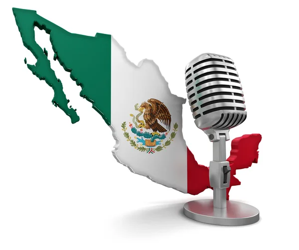 Mikrofon i Meksyku — Zdjęcie stockowe