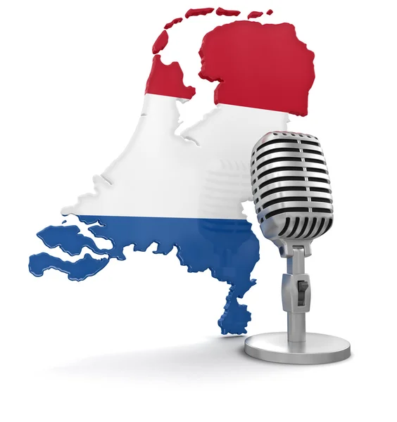 Mikrofon i Holandia — Zdjęcie stockowe