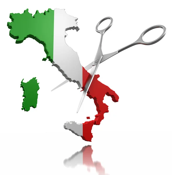 Scissors and Italy — Stock Photo, Image