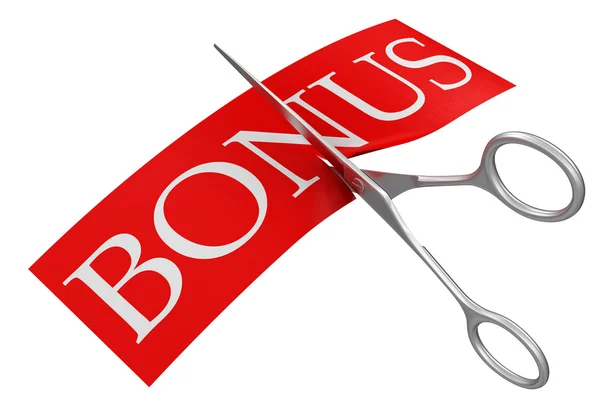 Scissors and Bonus — Stock Photo, Image