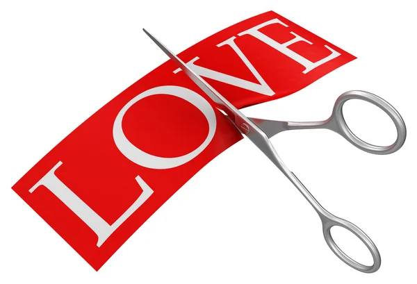 Miłość i nożyczki — Zdjęcie stockowe