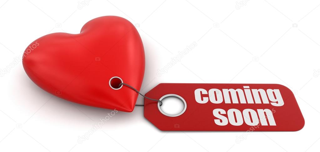 Heart with label Coming soon