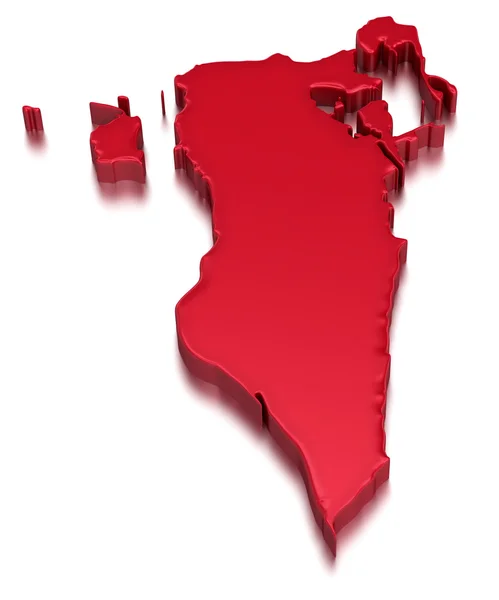 Bahrain 3d map — Stock Photo, Image