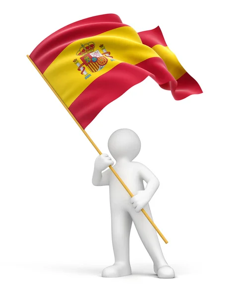 Men with flag. Spain — Stock Photo, Image